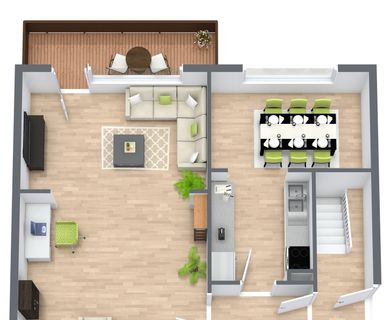 Sanierte 3-Zimmer-Wohnung in Ortsrandlage *Balkon *Carport