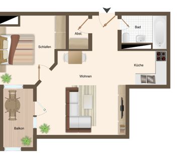 Interessante und gut vermietete Kapitalanlage! Zwei-Raum-Wohnung im beliebten Neusser Norden