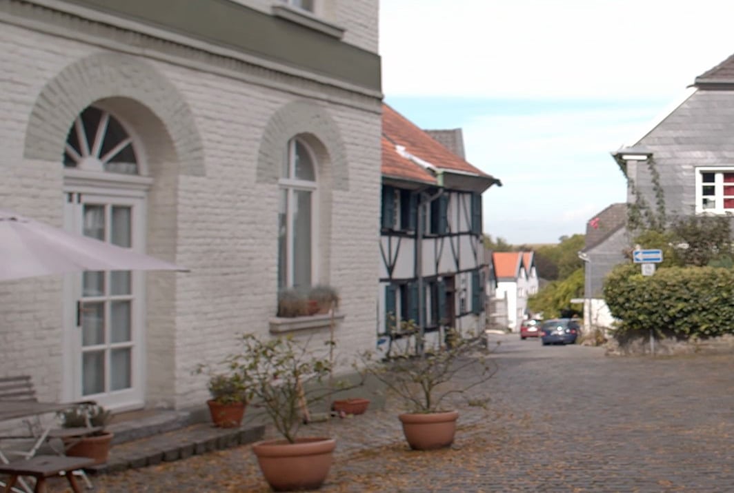 Straßenzug im alten Stadtteil von Ratingen-Homberg