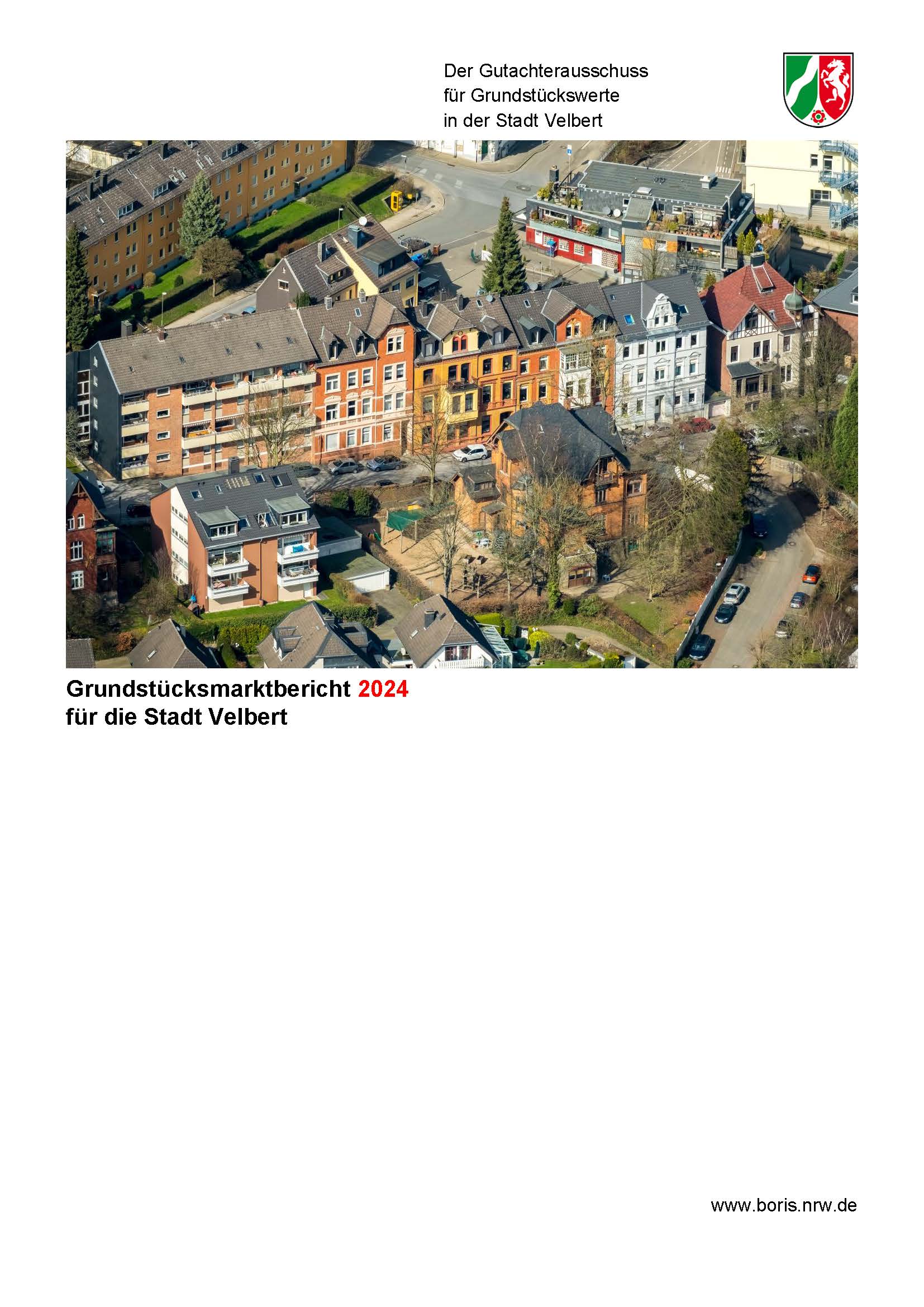 Grundstücksmarktbericht 2025 für die Stadt Velbert