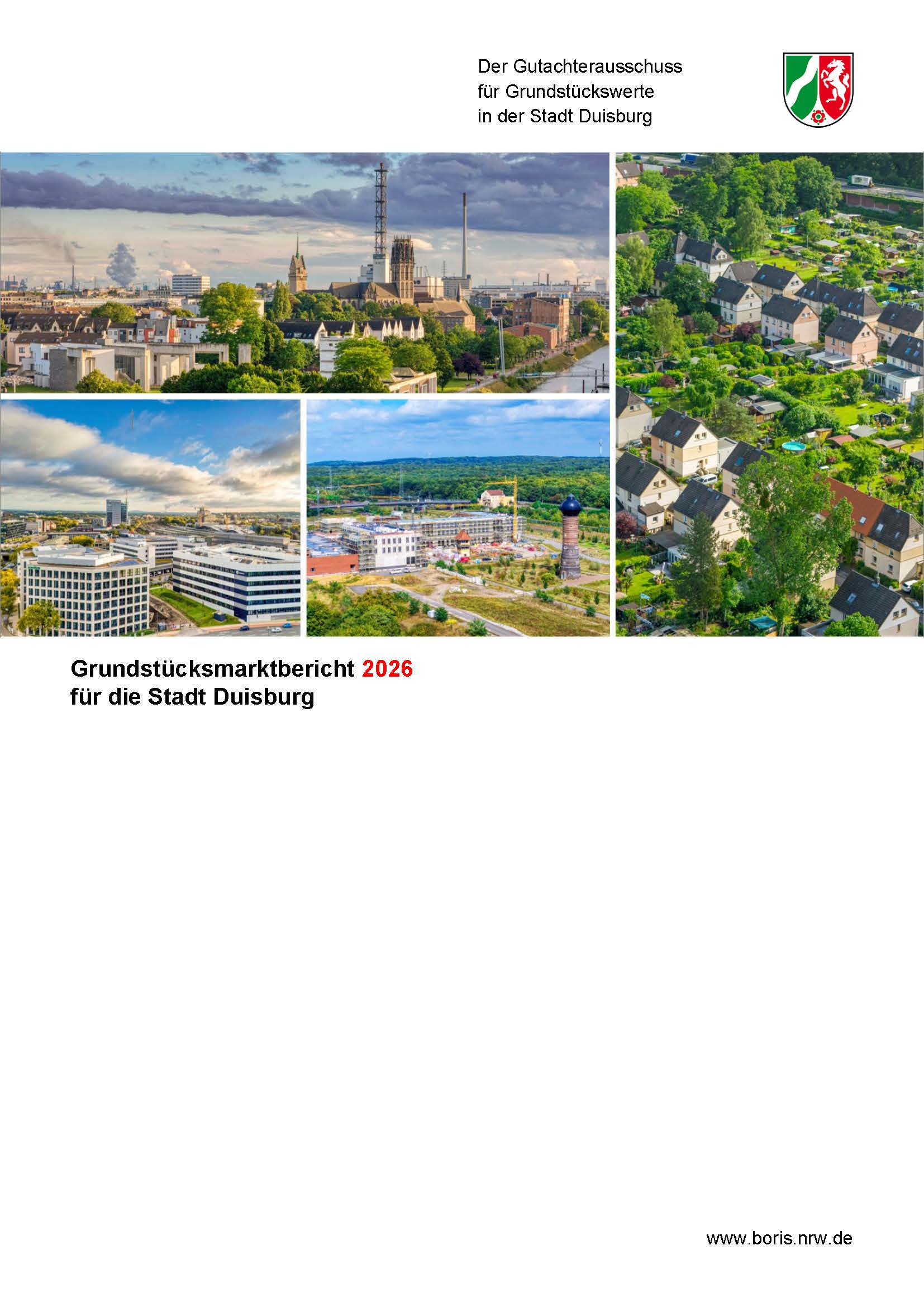 Grundstücksmarktbericht 2026 für die Stadt Duisburg